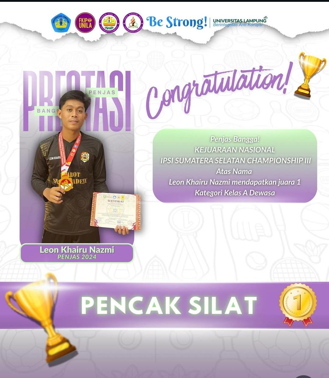 Foto prestasi KEJUARAAN NASIONAL IPSI SUMATERA SELATAN CHAMPIONSHIP III