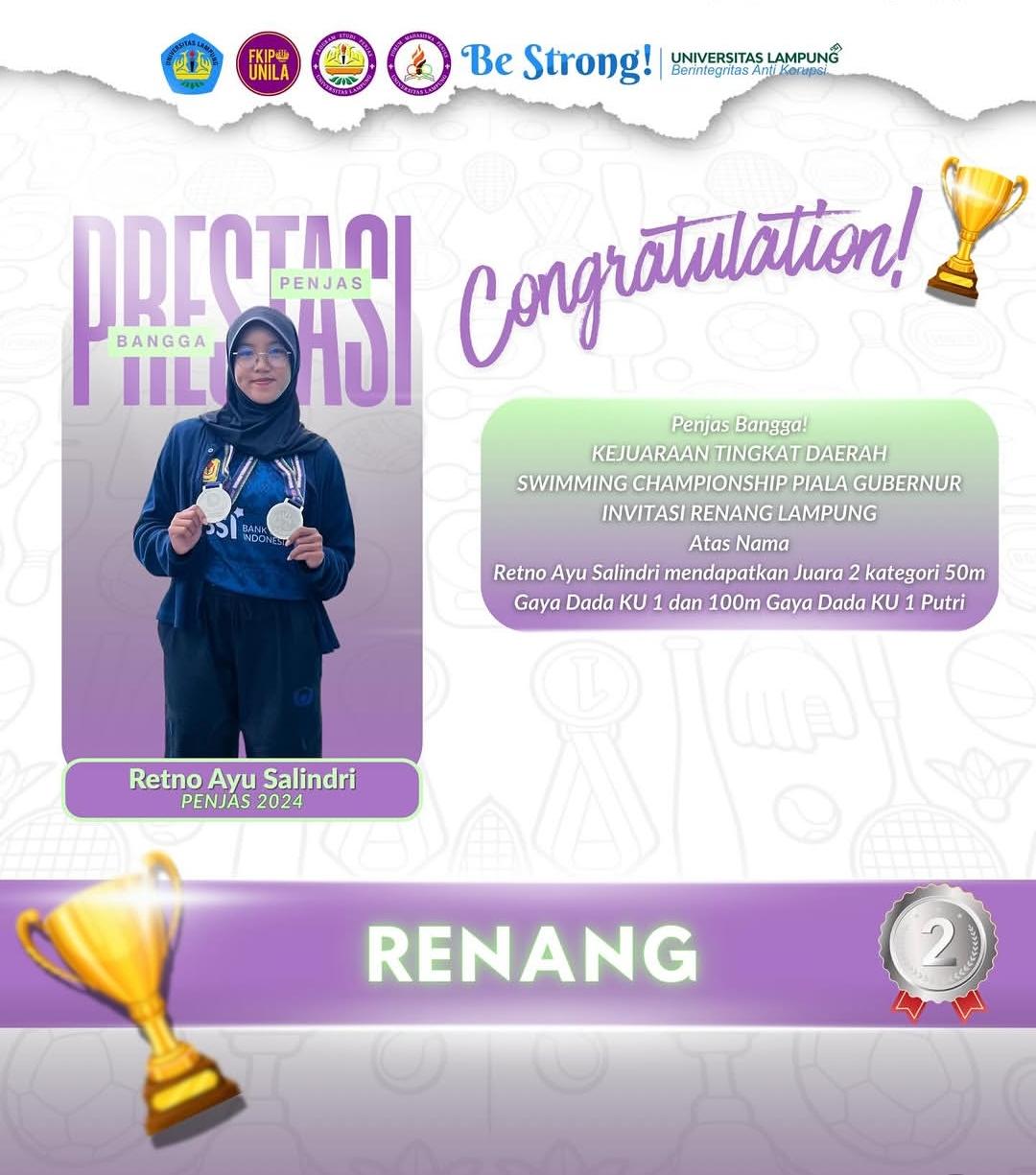 Foto prestasi KEJUARAAN TINGKAT DAERAH SWIMMING CHAMPIONSHIP PIALA GUBERNUR INVITAS RENANG LAMPUNG