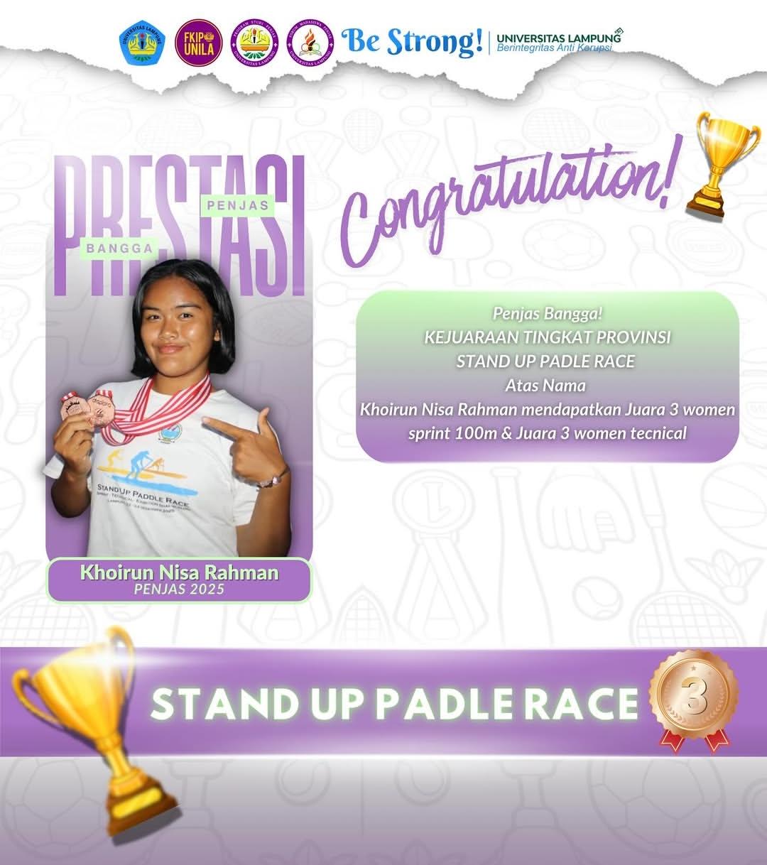 Foto prestasi KEJUARAAN TINGKAT PROVINSI STAND UP PADLE RACE