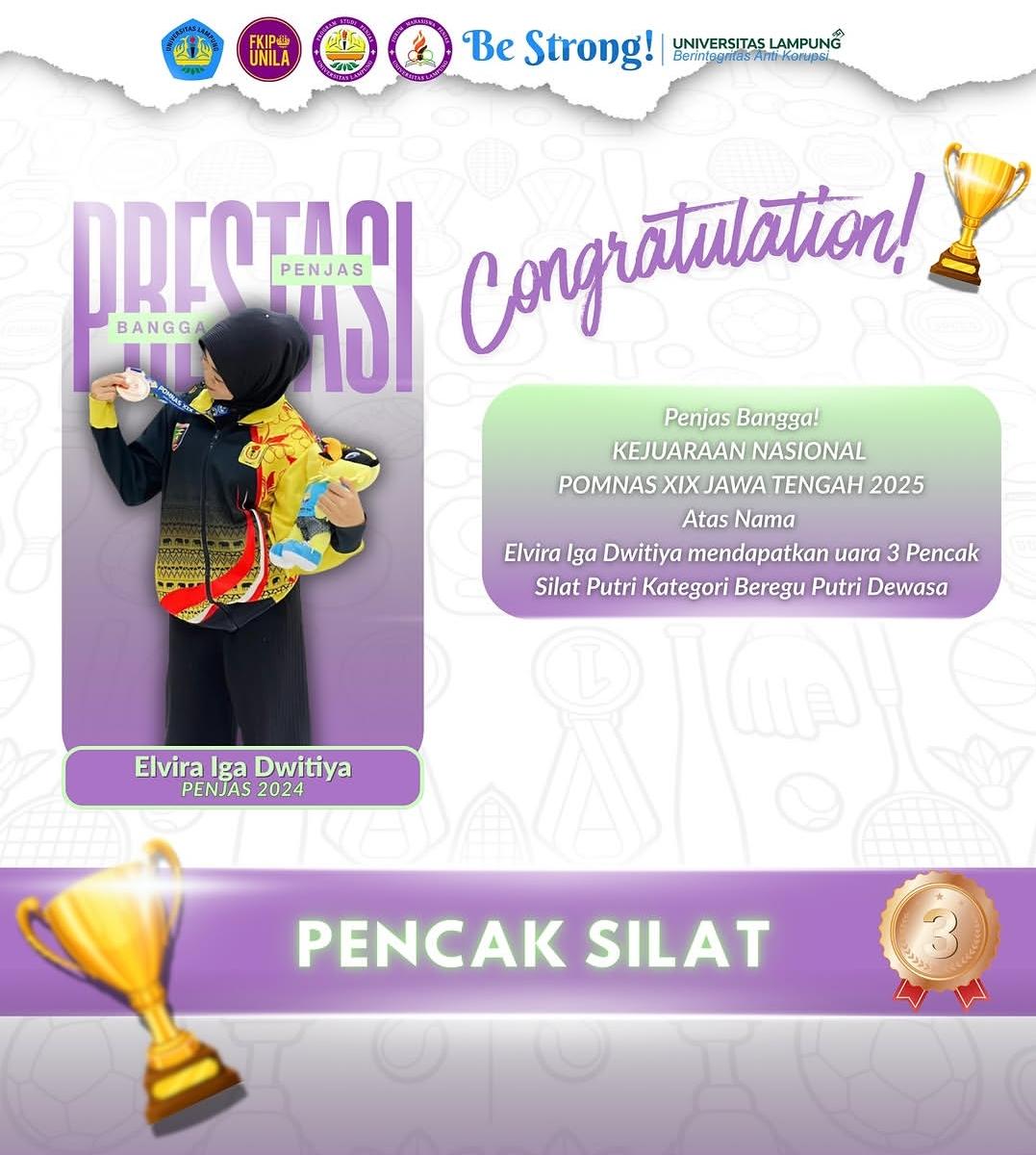 Foto prestasi KEJUARAAN NASIONAL POMNAS XIX JAWA TENGAH 2025 CABOR PENCAK SILAT