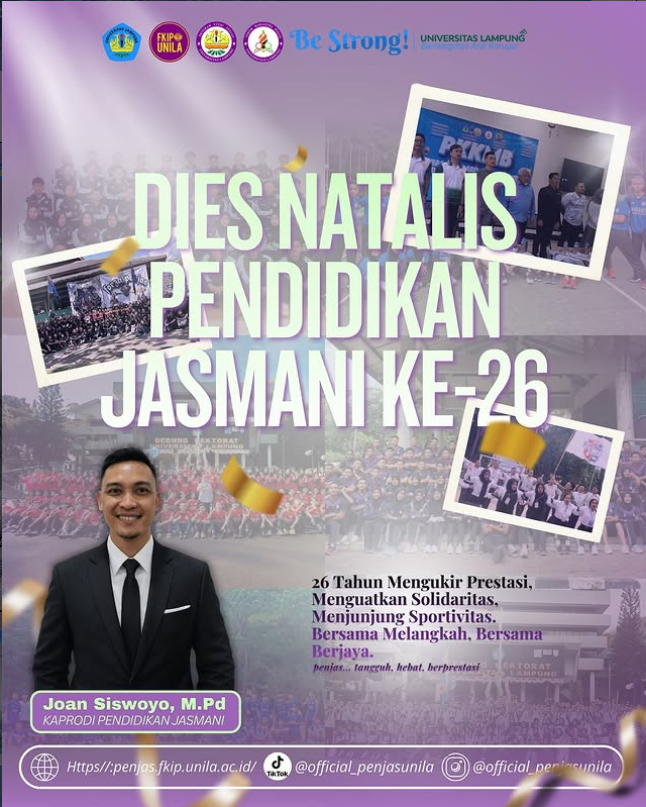 Cover DIES NATALIS PENDIDIKAN JASMANI UNIVERSITAS LAMPUNG 2026