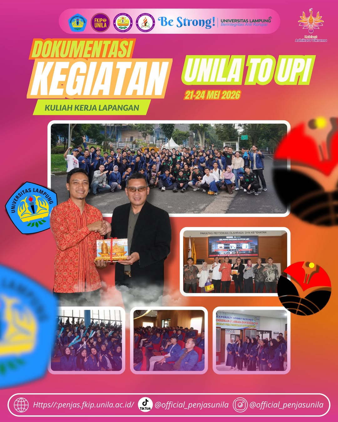 DOKUMENTASI KEGIATAN KULIAH KERJA LAPANGAN (KKL) UNILA TO UPI 2026